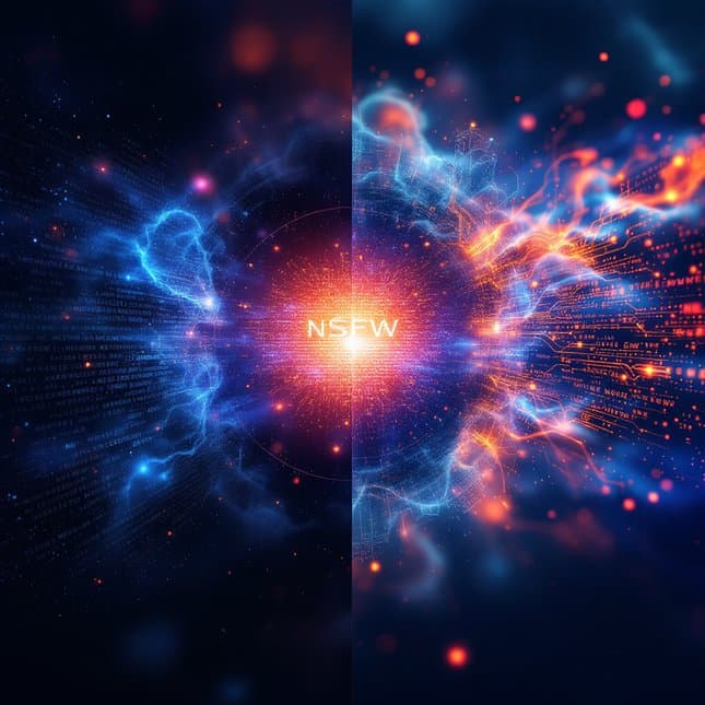 Abstract representation of AI processing code