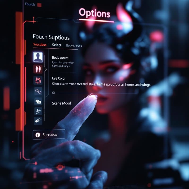 A user interface with various settings and options