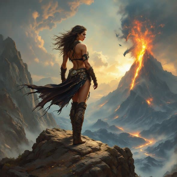 Fantasy NSFW AI generated art example