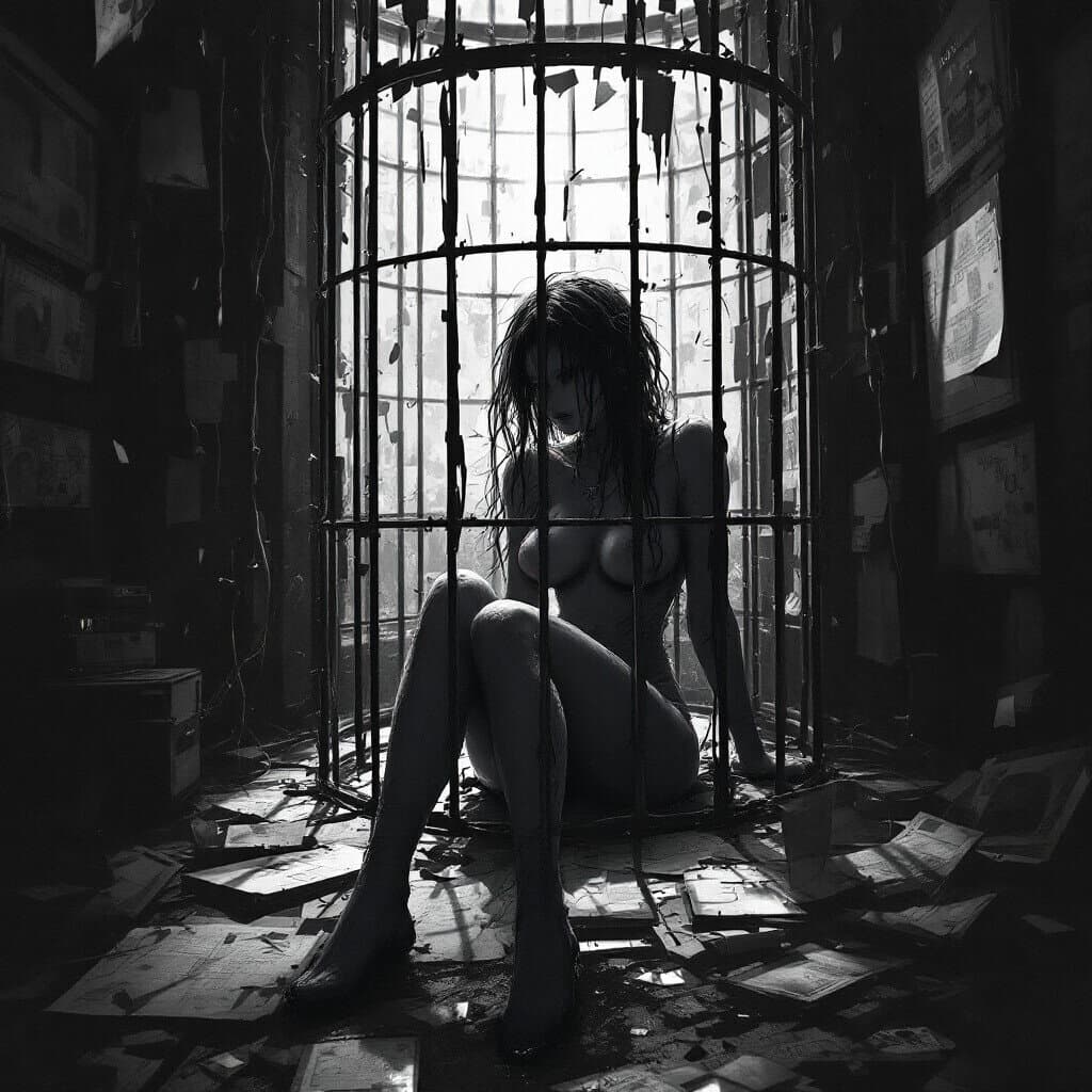 A visual representing being trapped with no options